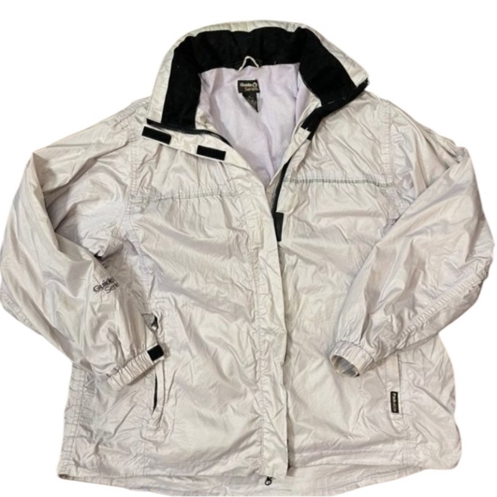 Guide Series packable jacket size XL light gray with reflective strips packable